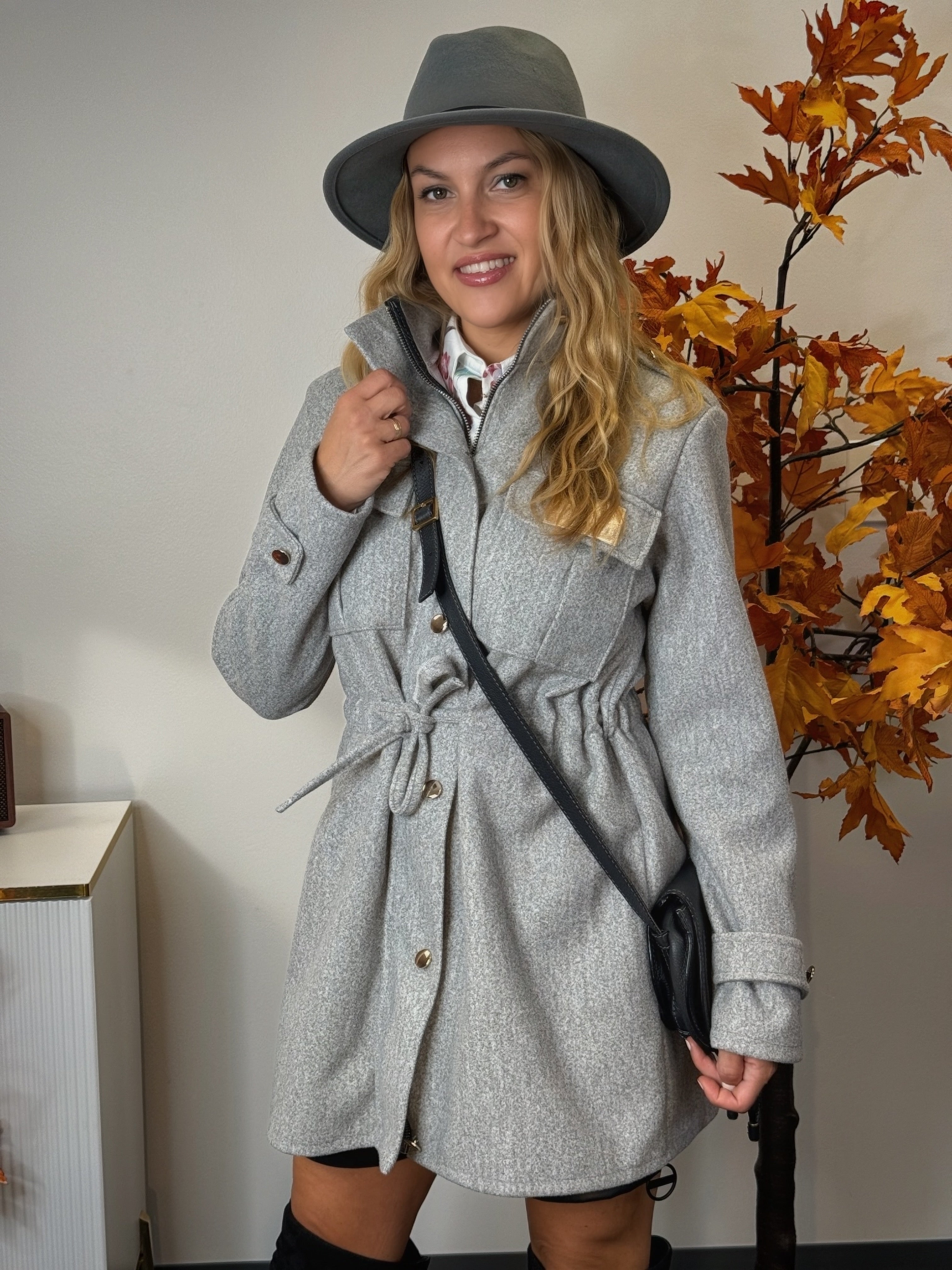 Fall Belt Tie Coat