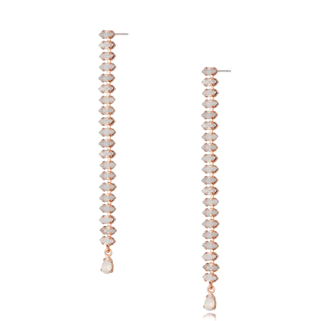 Earrings with Milky Crystals (Long Honestly)