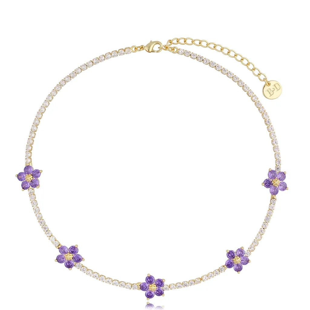 Crystal Necklace with Flowers (Instyle)
