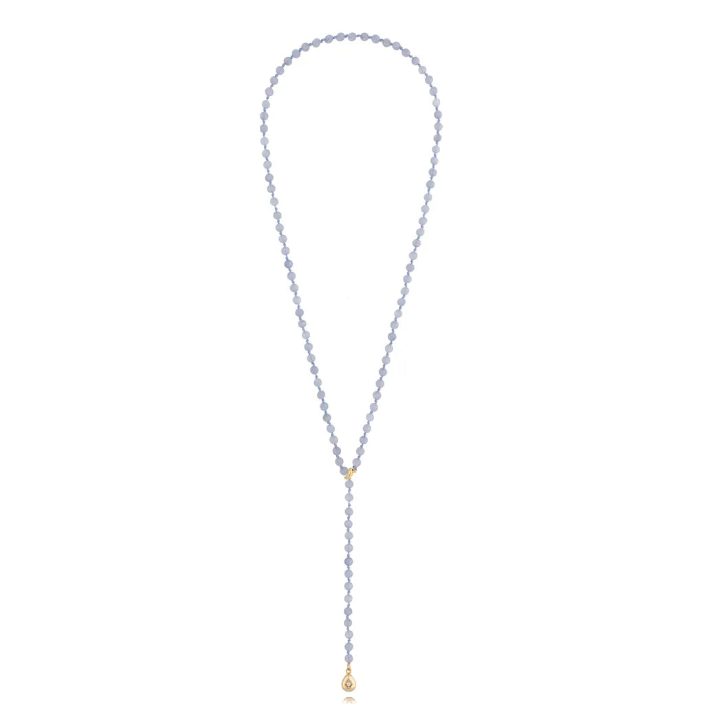 Aquamarine Stone Necklace (Renee)