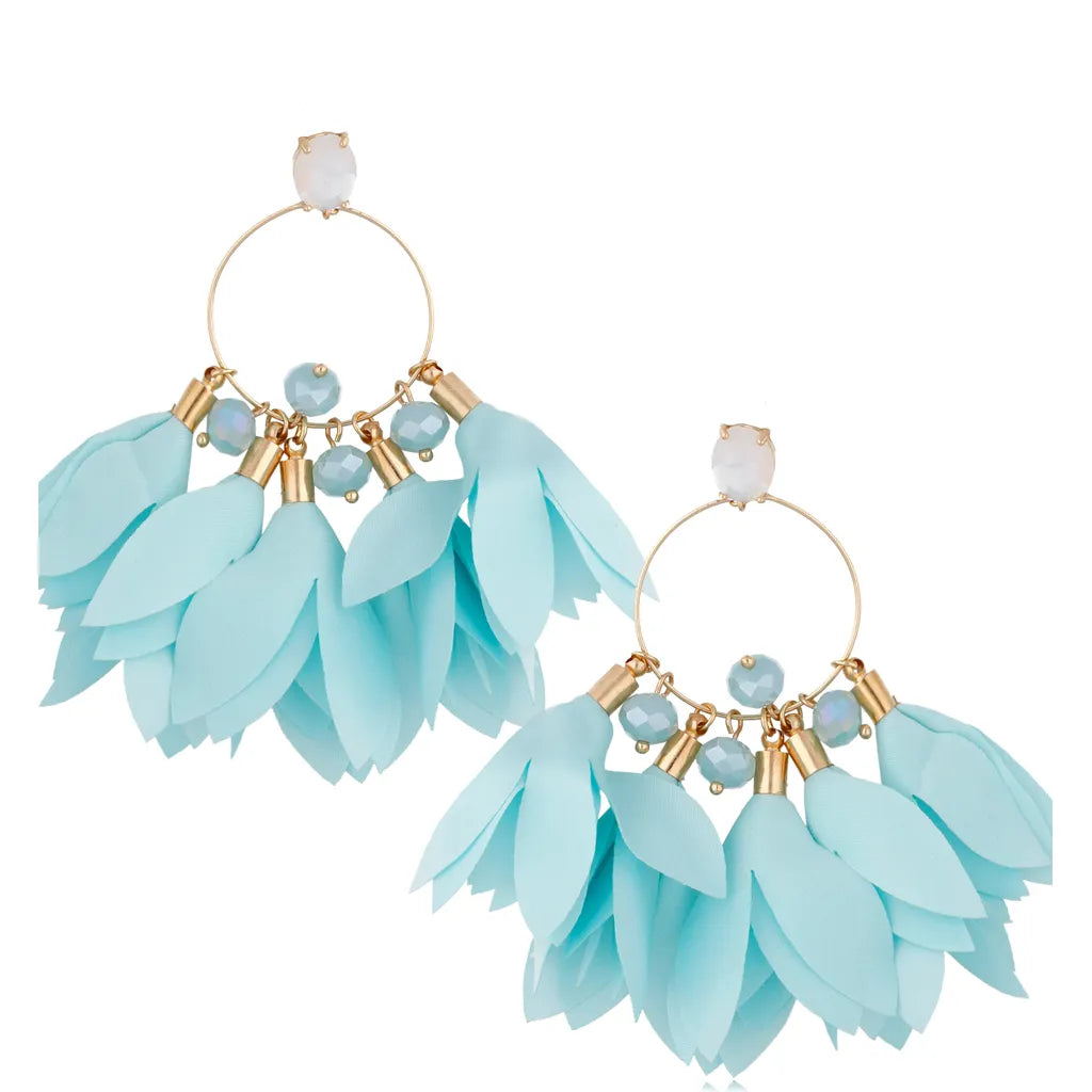 Satin Earrings with Crystals (Giulia)