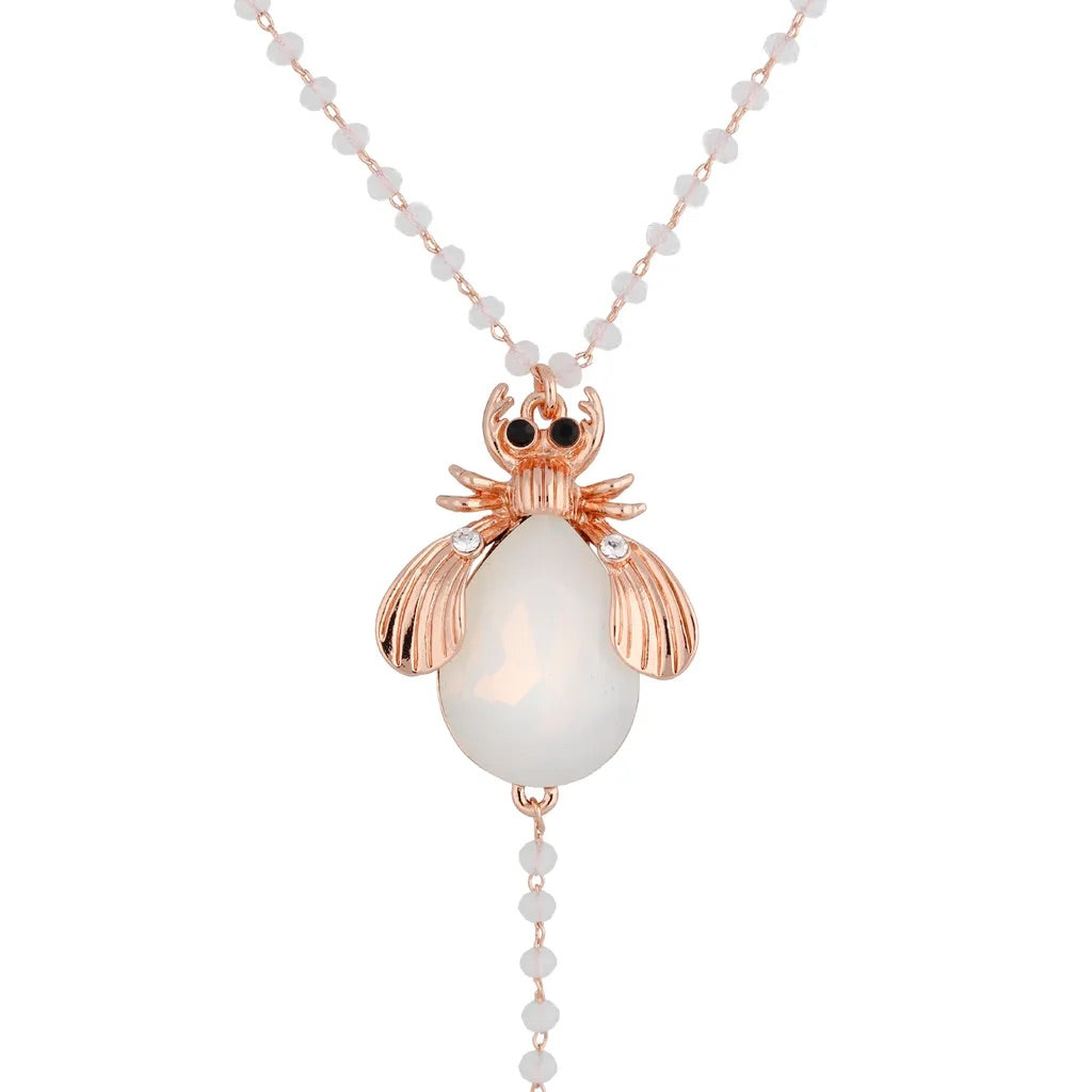 Necklace with Large Milky Beetle (Fauna)
