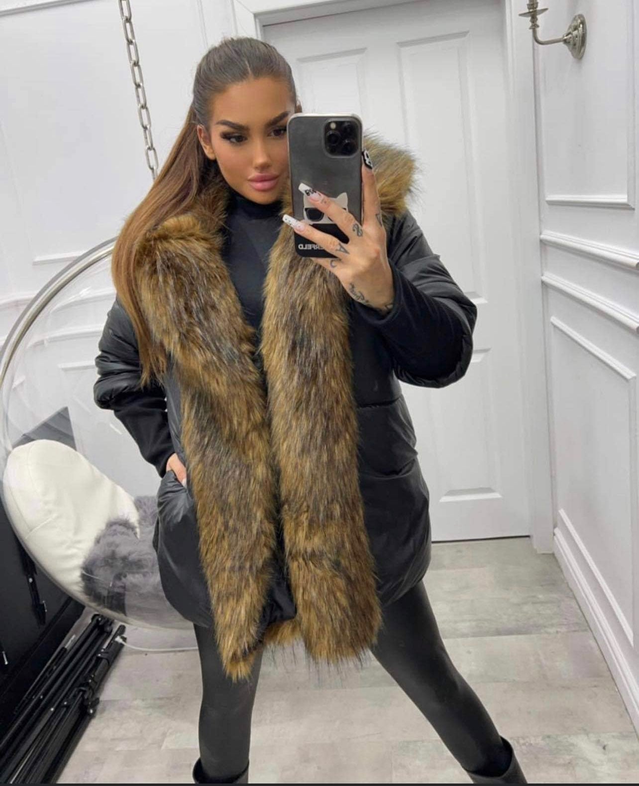Jacket with Faux Fur